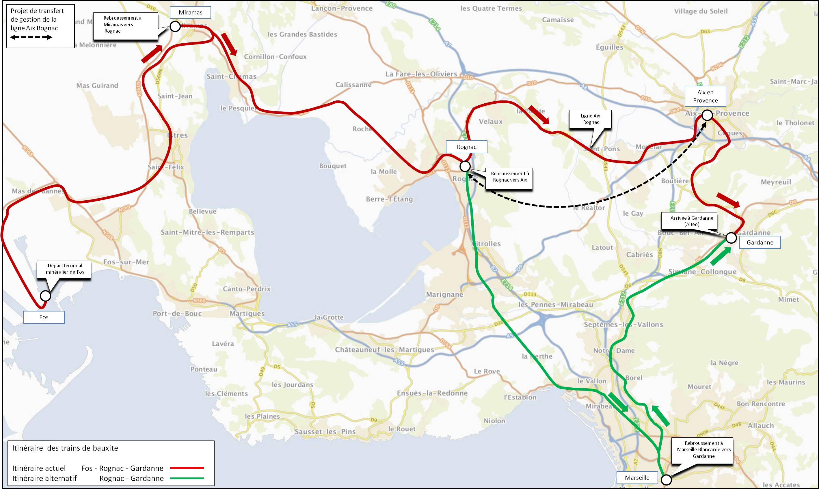 Projet de transfert de gestion de la ligne Aix-Rognac à la Métropole